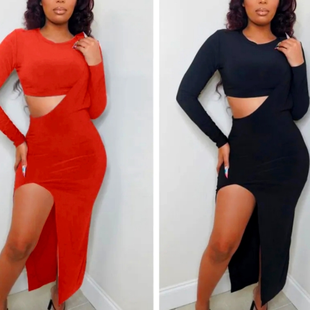 Solid Color Two Piece Set